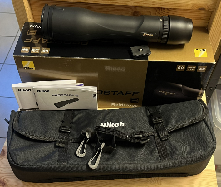 Nikon Prostaff 3 Fieldscope 16-48x60 Fernglas Beobachtungsfernrohr Spektiv mit Stativ – afbeelding 4