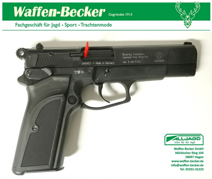 Schreckschusspistole Browning GPDA9 High Power schwarz, Kal. 9mm PAK ---NEUWARE!!!--- – Bild 2