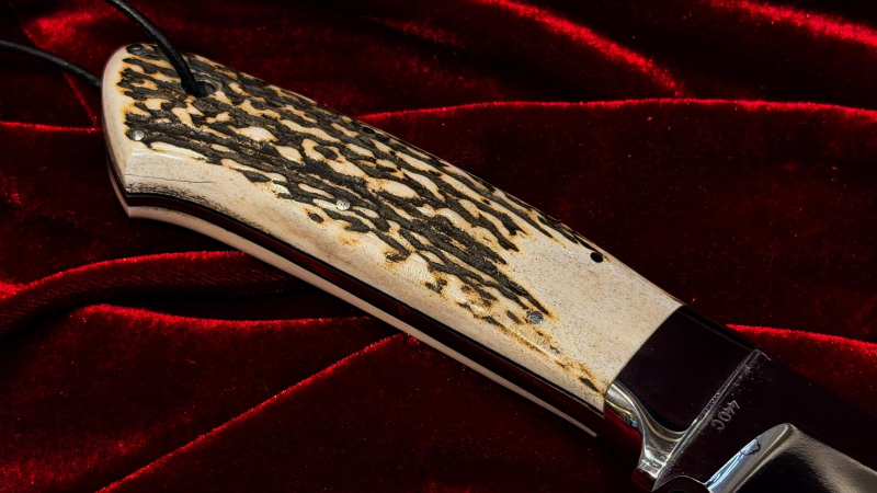 DNC "Anker" – Exklusives Jagdmesser | Hirschhorngriff | Böhler 440C | Lederscheide – Bild 5
