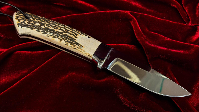 DNC "Anker" – Exklusives Jagdmesser | Hirschhorngriff | Böhler 440C | Lederscheide – Bild 4