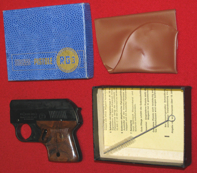 RÖHM Schreckschuss- Pistole, eine RÖHM RG 3 mit der PTB 33 im Kasten – slika 2