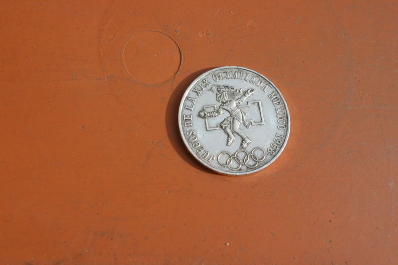 Silbermünze 25 Pesos Mexico Olympiade 1968 – billede 2