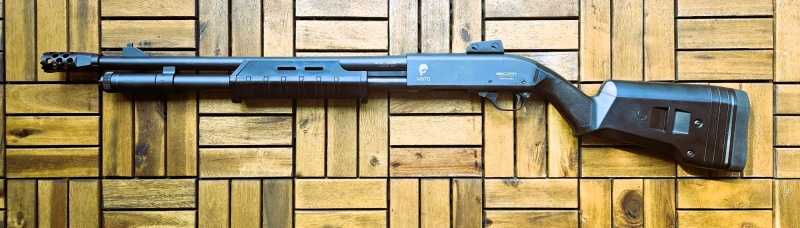 Gebrauchte Vorderschaft Repetierflinte S.D.M. M870 Kal.12/76 nachbau der Remington 870 – billede 2