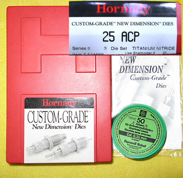 6,35 mm Browning .25" ACP HORNADY Matrizensatz – Bild 2
