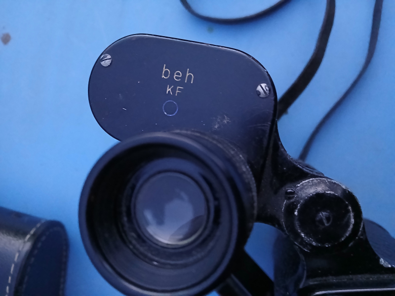 WK II Dienstglas 7x50 beh KF = LEITZ/LEICA Wetzlar im frn Köcher – billede 3