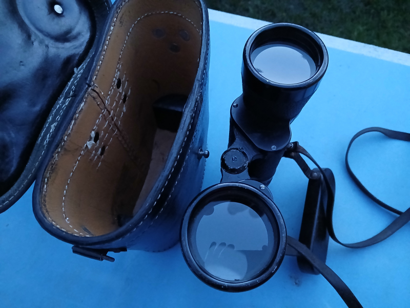 WK II Dienstglas 7x50 beh KF = LEITZ/LEICA Wetzlar im frn Köcher – billede 5