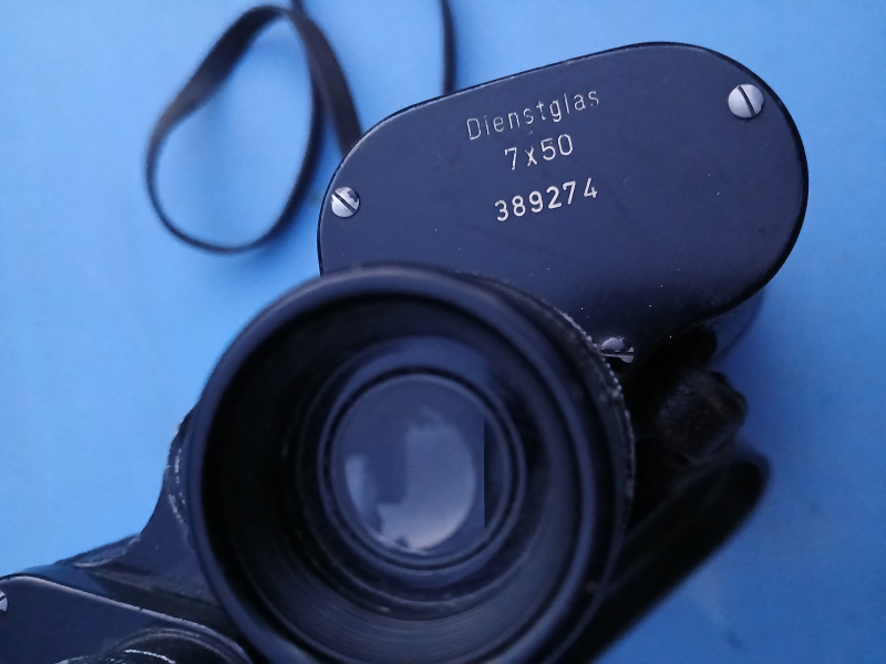 WK II Dienstglas 7x50 beh KF = LEITZ/LEICA Wetzlar im frn Köcher – billede 2