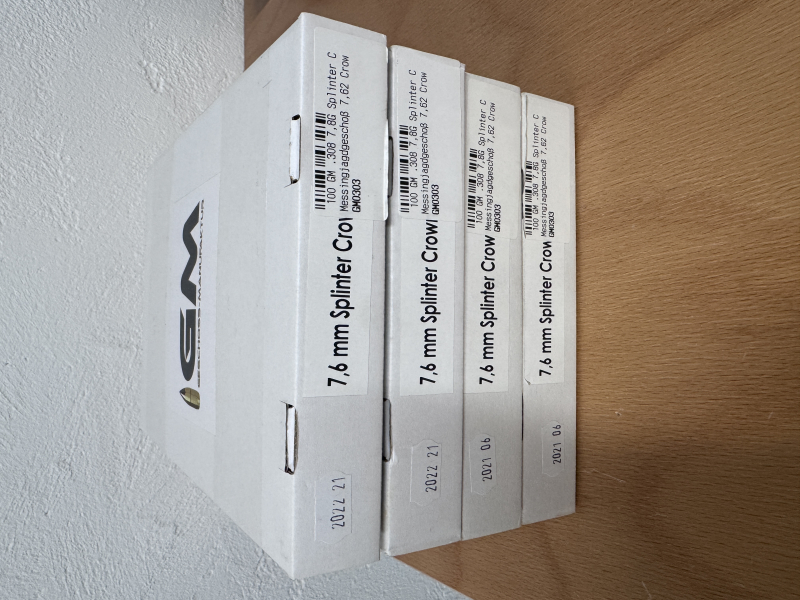 GM Splinter Crown .30/7,62mm – 7,8g Messing, bleifrei – 100 Stück (mehr auf Lager) – Bild 2