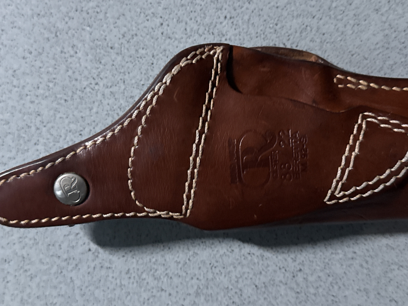 R Holster 88/22 Leder, Hand Made, für Beretta 92 – billede 3