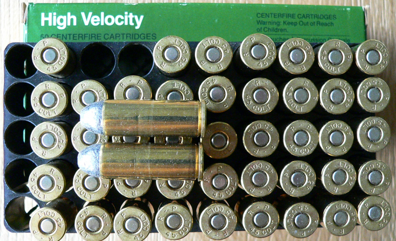 95 Patronen .45 Colt 250 grain, Blei-FK, Remington Munition .45 Long Colt, High Velocity! – obrázek 2