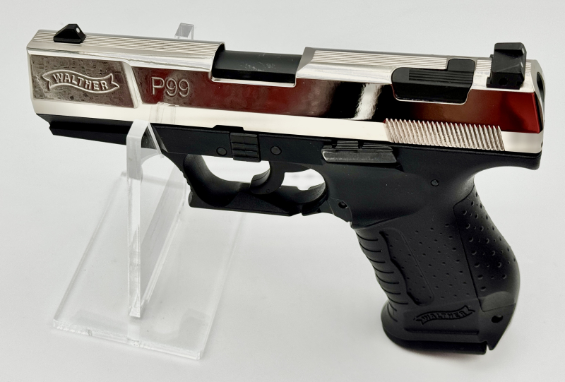 PTB Walther P99 Chrom 9mmP.A.K. - neuwertig – Bild 3