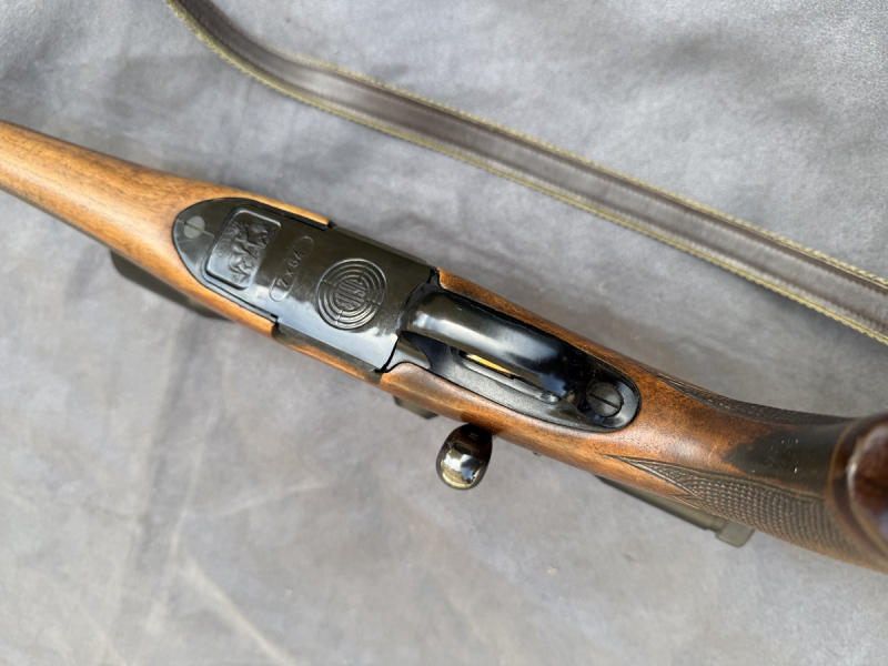 Original Steyr Mannlicher M Kal. 7x64 mit Docter 8x56M mit Leuchtpunkt und EAW Schwenkmontage – Bild 4