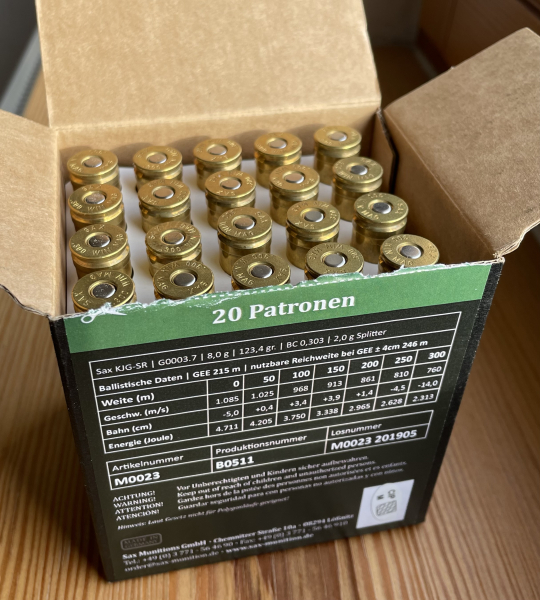20 Schuss .300 Win Mag SAX KJG 8,0g – billede 2