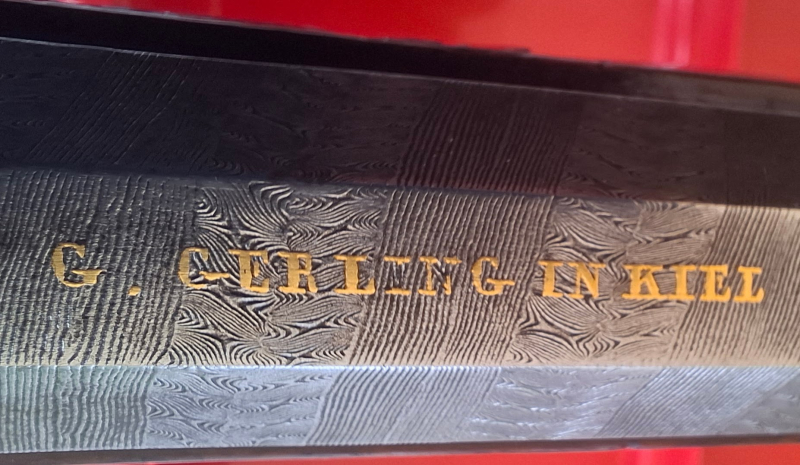 Prunk-Perkussionsbüchse G.Gerling Kiel Banddamast Luxus Jagdstutzen Reliefschnitt, museal – Bild 6