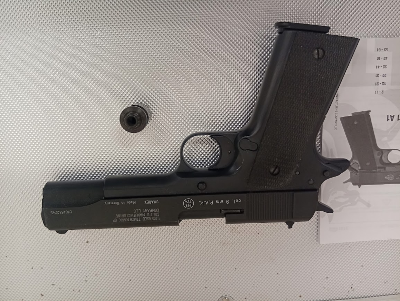 Colt 1911 Gouverment Schreckschuss Pistole 9mm P.A.K. schwarz – Bild 2