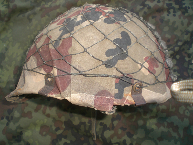 originaler BW FAllschirmjäger Stahlhelm mit Tarnbezug Amöbe – Bild 5