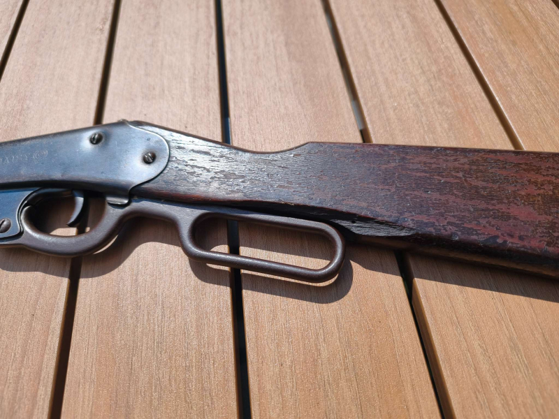 Sehr altes Daisy Luftgewehr Nr. 12 Modell 29 Einzellader 1929-1942 – imaginea 6