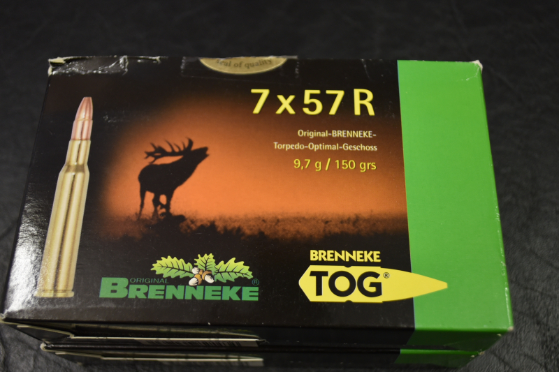 60 Schuss Kugelpatronen Kal. 7x57R Brennege TOG / Geco Teilmantel – Bild 2