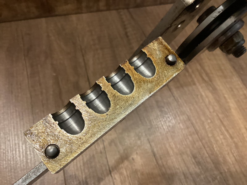 4 - fach .44 Magn. .44 Automag GIEßZANGE / Kokille Dia.433 - 210gr RN GC von Klaus Wich mit Griffen – Bild 2