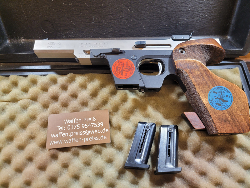 Walther GSP .22lr Magazine Koffer Holzigriffschale Bicolor – Bild 2