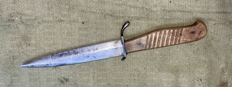 Kampfmesser Wehrmacht Grabendolch 1WK no Koppelschuh – kuva 2