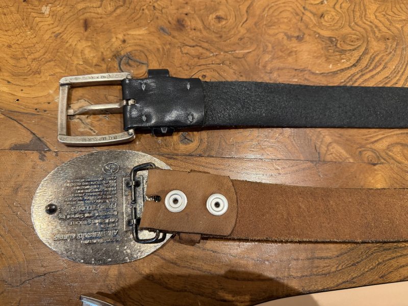 Konvolut Ledergürtel Belt Buckle Rodeo USA Konförderation – billede 5
