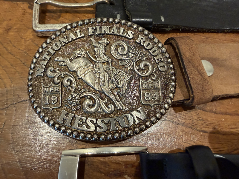 Konvolut Ledergürtel Belt Buckle Rodeo USA Konförderation – billede 3