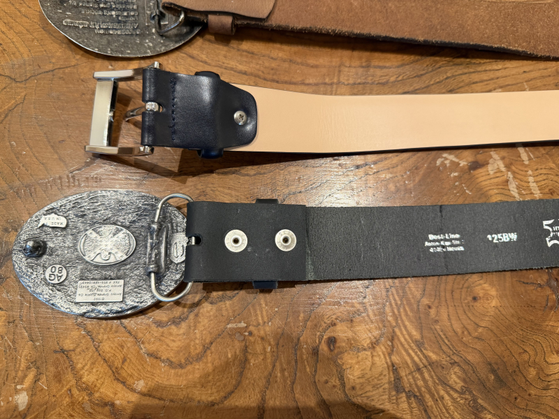 Konvolut Ledergürtel Belt Buckle Rodeo USA Konförderation – billede 4