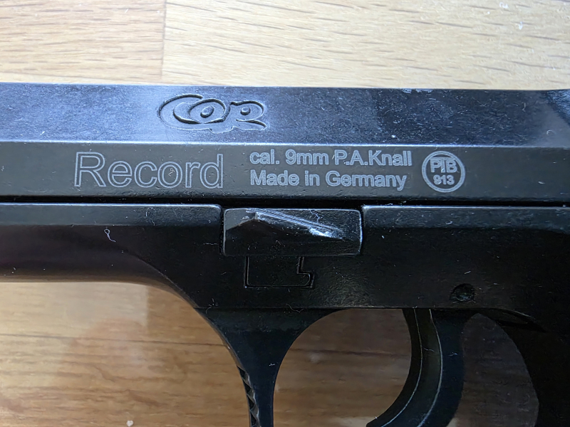 Record COP Schreckschuss Pistole brüniert 9 mm P.A.K. (P18) – Bild 4