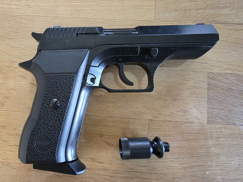Record COP Schreckschuss Pistole brüniert 9 mm P.A.K. (P18) – Bild 3