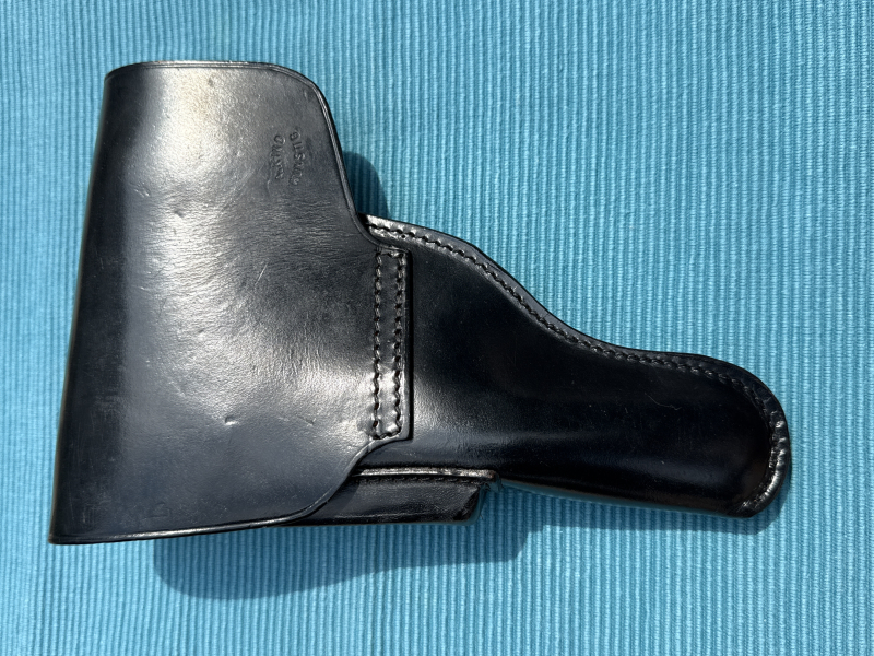 P38 Pistolentasche von A. Kind, schwarzes Leder – Bild 2