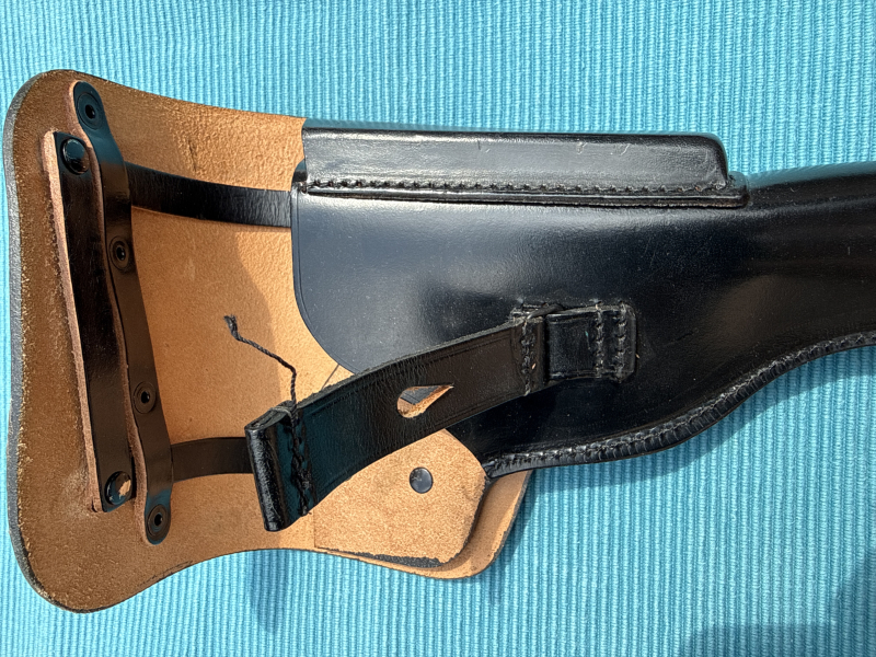 P38 Pistolentasche von A. Kind, schwarzes Leder – Bild 3