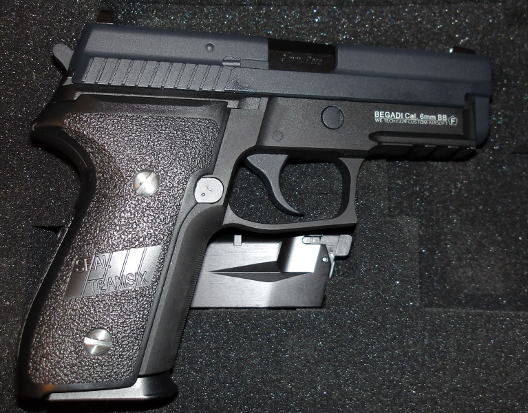 WE F229 GBB Kurzwaffe, Pistole, 6mm BB, mit Ersatzmagazin – Bild 2