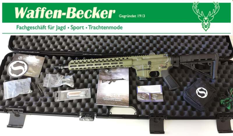 Selbstladebüchse Schmeisser AR15-9 M4FL 14,5" 9mm Luger, OD-green -NEUWARE- – Bild 3