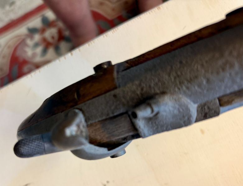 alte originale Perkussionspistole M 1822/40 aptiert o. Putzstock – Bild 6