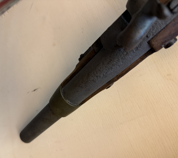 alte originale Perkussionspistole M 1822/40 aptiert o. Putzstock – Bild 5