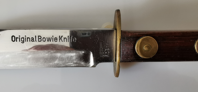 Original Bowie Knife HIRSCHKRONE SOLINGEN ROSTFREI in Handmade Lederscheide – Bild 3