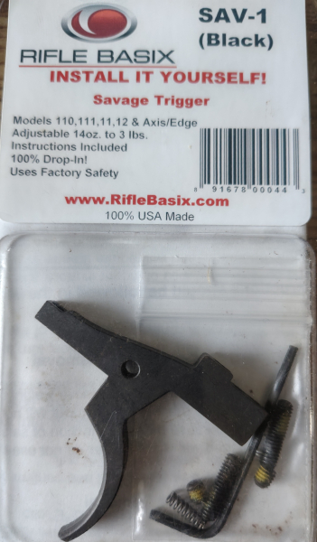 RifleBasix SAV-1 (Schwarz) Abzug für Savage 110/111/11/12 & Axis/Edge NEU/OVP – Bild 1