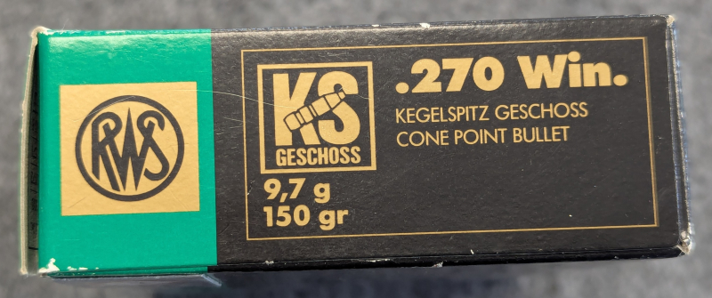 20x RWS .270Win Kegelspitz 9,7g / 150gr – Bild 2