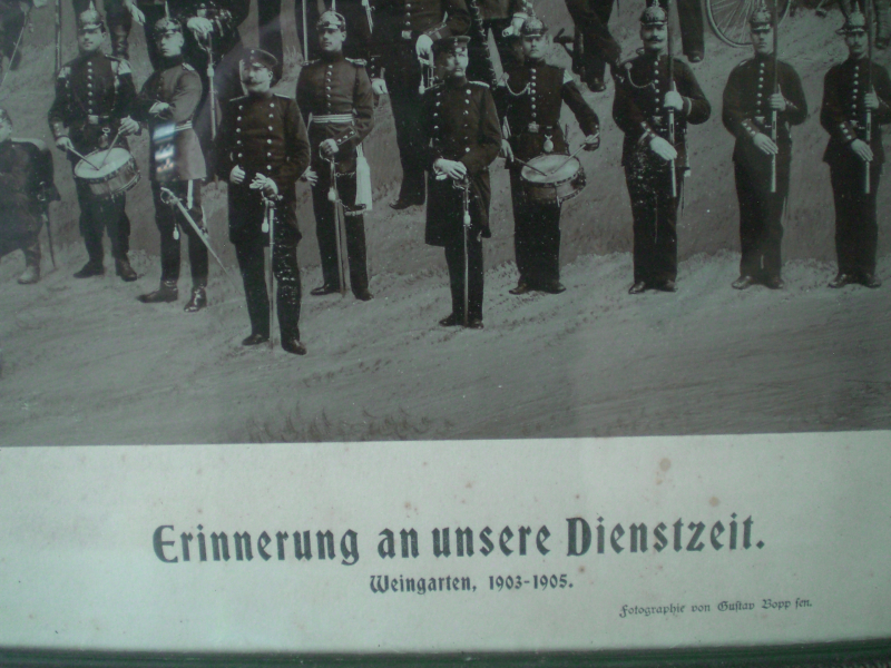 Altes originales Reservistenbild Württ.124. IR Weingarten 1905 – Bild 3