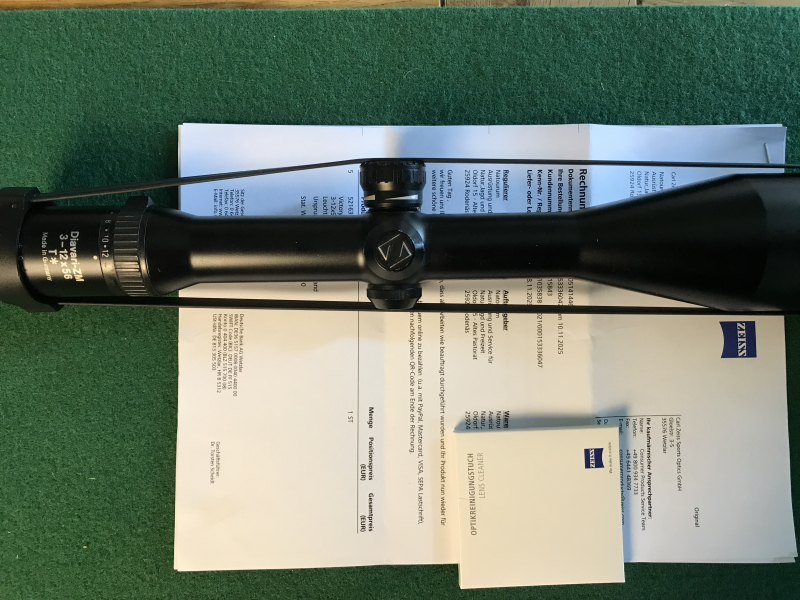 ZF Zeiss Diavari. ZM mit Leuchtpunkt 3-12x56 T* Absehen 4 mit Leuchtpunkt – снимка 2