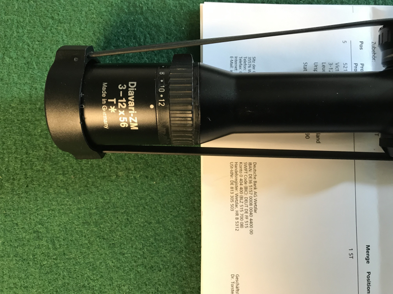 ZF Zeiss Diavari. ZM mit Leuchtpunkt 3-12x56 T* Absehen 4 mit Leuchtpunkt – снимка 3