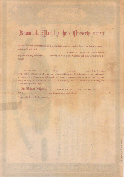 Alte Aktie AMERICAN EXPRESS COMPANY – Bild 2