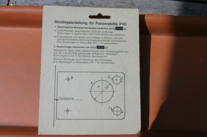 ABUS Panzerplatte für das ABUS Kastenschloss – immagine 2