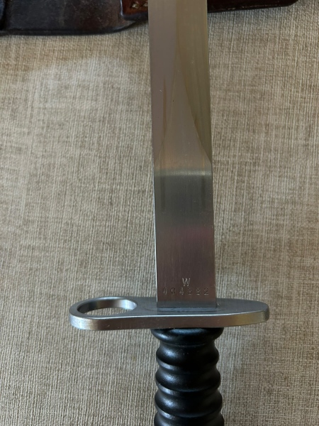Schweizer Bajonett M57 mit original Koppelschuh – 3. kép