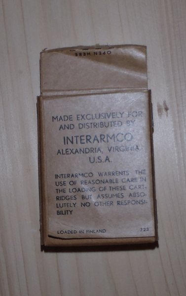 Patronenschachtel 8mm Mauser von Interarms 1948 – Bild 2