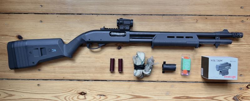 Remington 870 Express Tactical 12/76, Magpul, Holosun – pilt 4