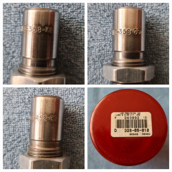 LEE Geschoss-Kalibrier-Set, 3 Matrizen: Cal .356-G9 und .358-K8 und .452-C7 – Bild 2