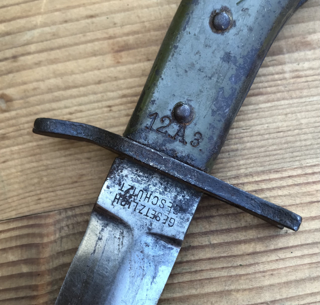 Grabendolch, aufpflanzbar, DEMAG mit sächsischem Truppenstempel !sehr selten, WK1! – nuotrauka 5