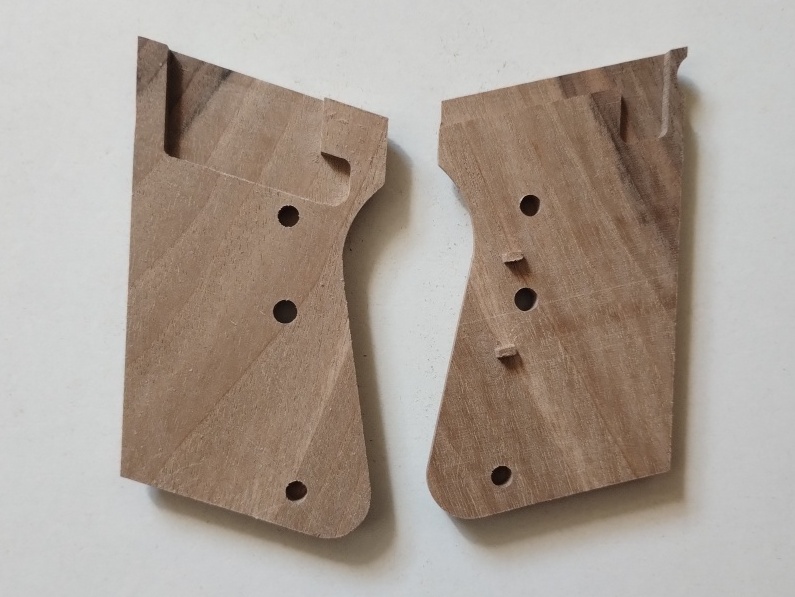 Holzgriffschalen (blank) für ME9 Para – billede 2